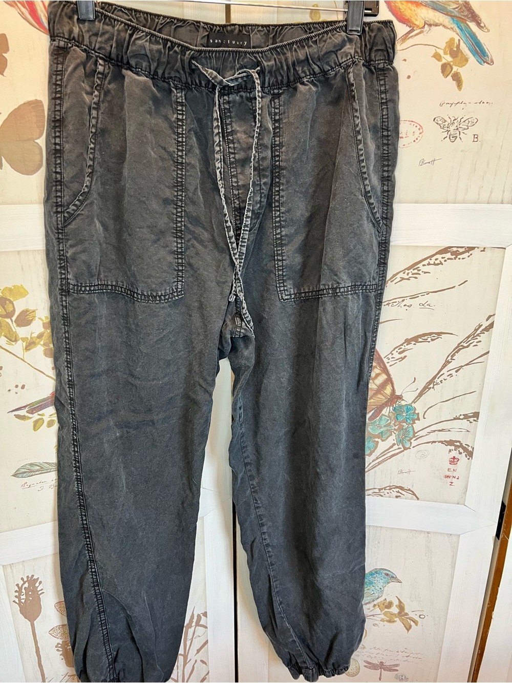 Sanctuary Women's Washed Charcoal Drawstring Jogger Pants - Picture 2 of 10